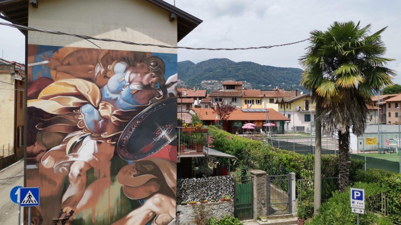 Lavena Ponte Tresa: il murales di Ravo, omaggio al Morazzone